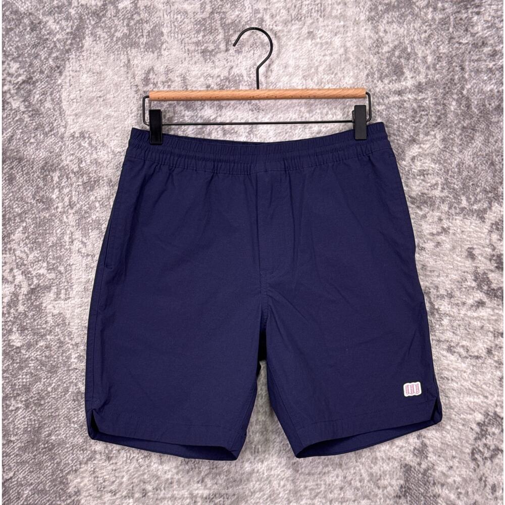 TOPO Designs Shorts Small Mens Blue Nylon Patch Pocket